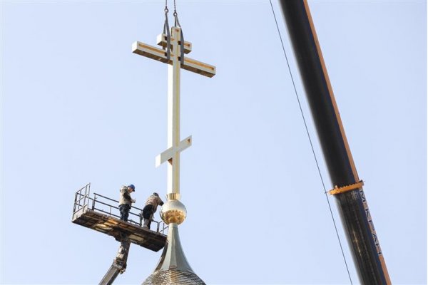 Установка и монтаж креста на Храмовый комплекс в честь святого равноапостольного великого князя Владимира